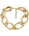 Liv Oliver 18k Plated Chunky Open Link Necklace