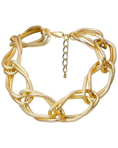 Liv Oliver 18k Plated Chunky Open Link Necklace In Gold