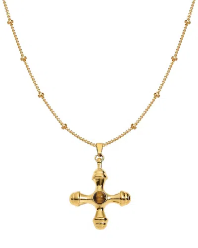 Liv Oliver 18k Plated Coin Chain Necklace In Gold