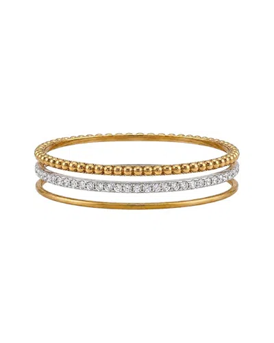 Liv Oliver 18k Plated Cz Bracelet In Gold