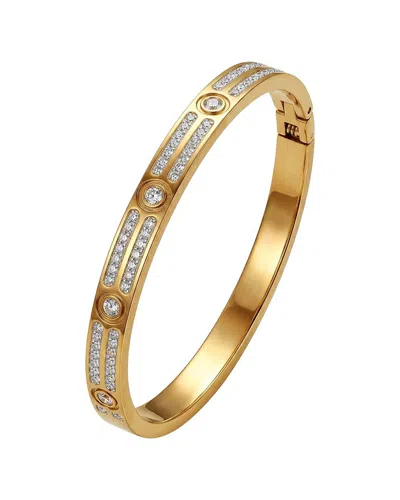 Liv Oliver 18k Plated Cz Bracelet In Pattern