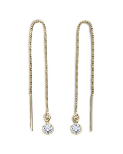 Liv Oliver 18k Plated Cz Drop Earrings In Gold