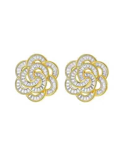 Liv Oliver 18k Plated Cz Earrings In Gold