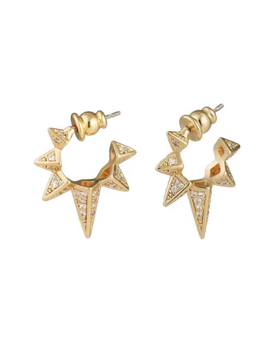 Liv Oliver 18k Plated Cz Earrings In Gold