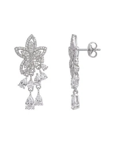 Liv Oliver 18k Plated Cz Earrings In Red