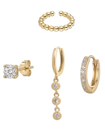 Liv Oliver 18k Plated Cz Earrings In Gold