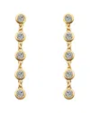Liv Oliver 18k Plated Cz Halo Round Stud Earrings In Gold