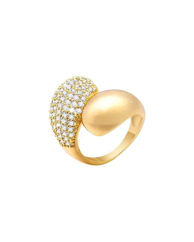 Liv Oliver 18k Plated Cz Modern Ring In Gold