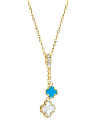 Liv Oliver 18k Plated Cz Necklace In Gold
