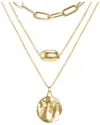 Liv Oliver 18k Gold Multi Layer Modern Necklace