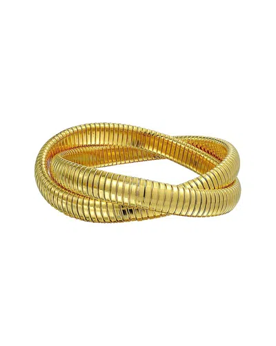 Liv Oliver 18k Plated Double Layer Bracelet In Gold