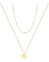 Liv Oliver 18k Plated Double Ring Layer Necklace