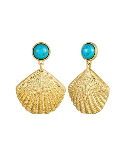 Liv Oliver 18k Plated Drop Earrings In Gold