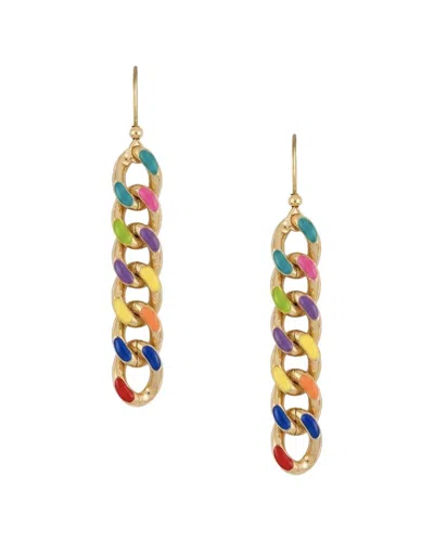 Liv Oliver 18k Plated Earrings In Multi