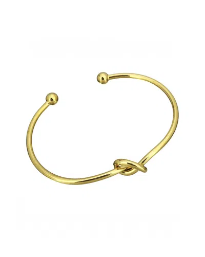 Liv Oliver 18k Plated Knotted Bangle Bracelet In No Color