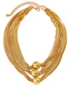 Liv Oliver 18k Gold Multi Link Layer Statement Necklace