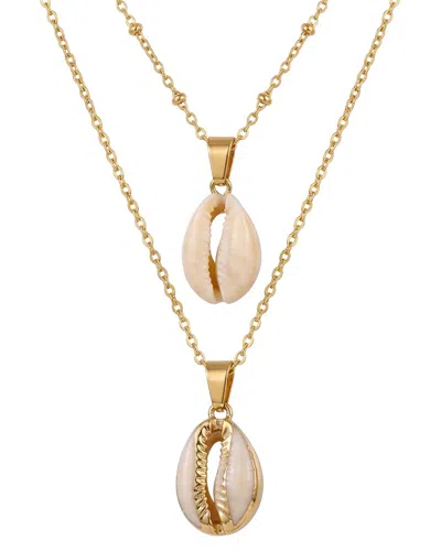 Liv Oliver 18k Gold Beach Charm Layer Necklace