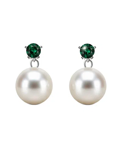 Liv Oliver 18k Plated Quartz 10-35mm Pearl Drop Earrings In Transparent