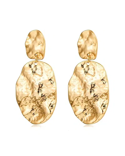 Liv Oliver 18k Plated Statement Earrings In Gold