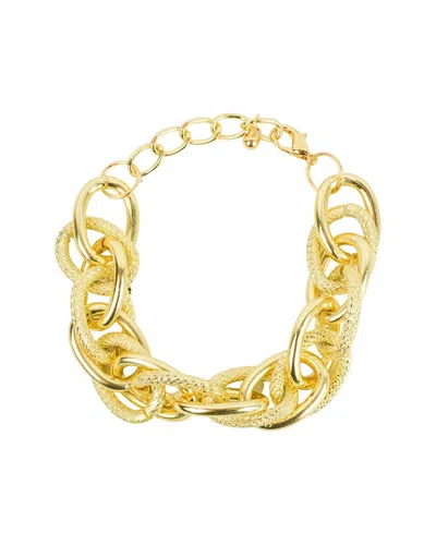 Liv Oliver 18k Plated Textured Bracelet In Gold