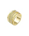 Liv Oliver 18k Plated Wide Statement Ring