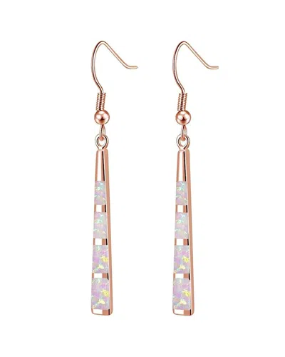 Liv Oliver 18k Rose Gold 11.95 Ct. Tw. Opal Tapered Bar Earrings In Multi