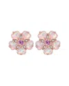 Liv Oliver 18k Rose Gold Multi Pink Opal Stud Earrings