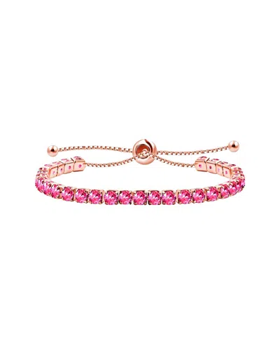 Liv Oliver 18k Rose Gold Cz Bracelet In Pink