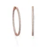 Liv Oliver 18k Rose Gold Embellished Hoop Earrings In Gold