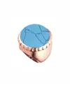 Liv Oliver 18k Rose Gold Plated 21.50 Ct. Tw. Turquoise Statement Ring In Blue