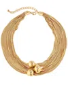 Liv Oliver 18k Gold Multi Link Layer Statement Necklace