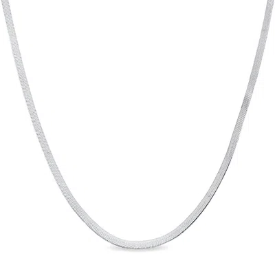 Liv Oliver 18k White Gold Classic Necklace In Silver