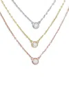 Liv Oliver Tri Color Multi Layer Cz Necklace