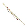 Liv Oliver Products 18k Gold Multi Shape Gemstone Charm Bracelet