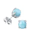 LIV OLIVER LIV OLIVER SILVER 1.50 CT. TW. LARIMAR EARRINGS