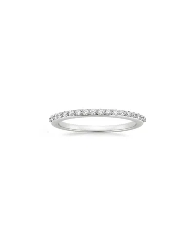Liv Oliver Silver Cz Embellished Ring In Metallic