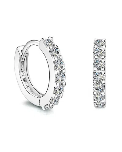 Liv Oliver Silver Plated Cz Earrings In Metallic