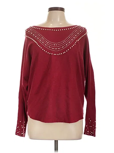 Pre-owned Liv Pullover Sweater In Burgundy
