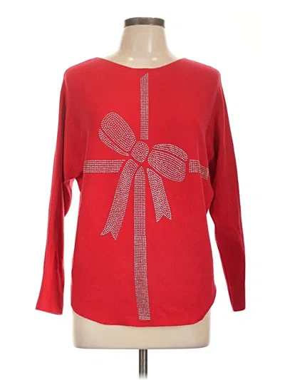 Pre-owned Liv Pullover Sweater In Red