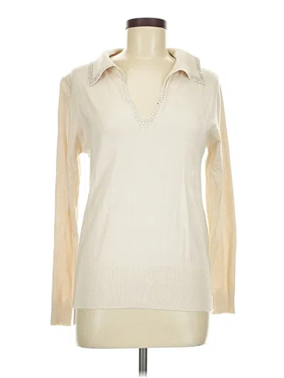 Pre-owned Liv Pullover Sweater In White