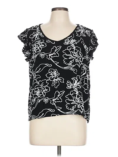 Pre-owned Liv Short Sleeve Top Black Sweetheart Neckline Tops
