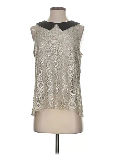 Pre-owned Liv Sleeveless Blouse In Silver