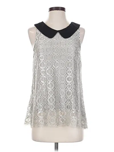Pre-owned Liv Sleeveless Blouse In Silver