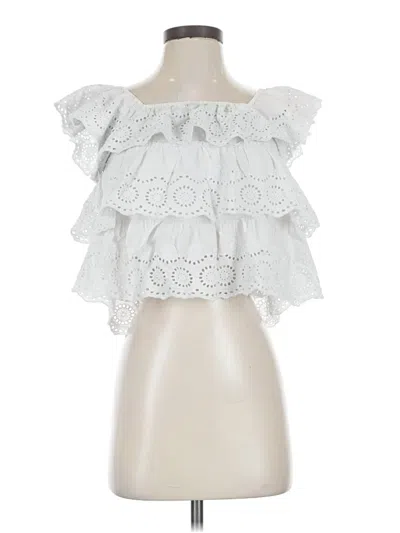 Pre-owned Liv Sleeveless Blouse In White