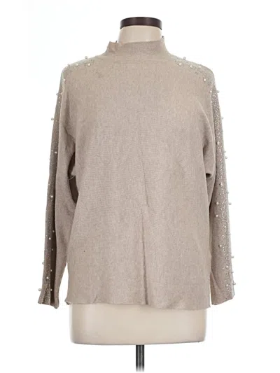 Pre-owned Liv Turtleneck Sweater In Tan