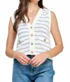 Liv V Neck Crochet Vest In Multi In Multi