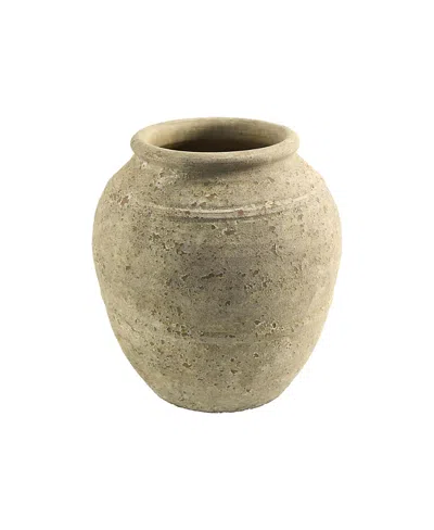 Livabliss Aarush Outdoor Vase In Brown