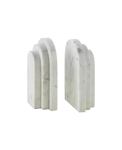 Livabliss Aayena Bookend, Set Of 2 In White