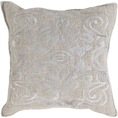 Livabliss Adeline Gray Throw Pillow Cover In Polyester,polyfill