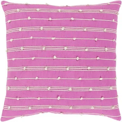 Livabliss Aiken Cotton Striped Pillow Cover In Pink